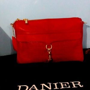 Danier hand bag red colour purse
